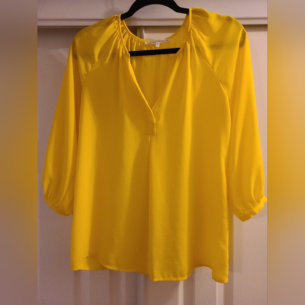 Violet and Claire Yellow Blouse